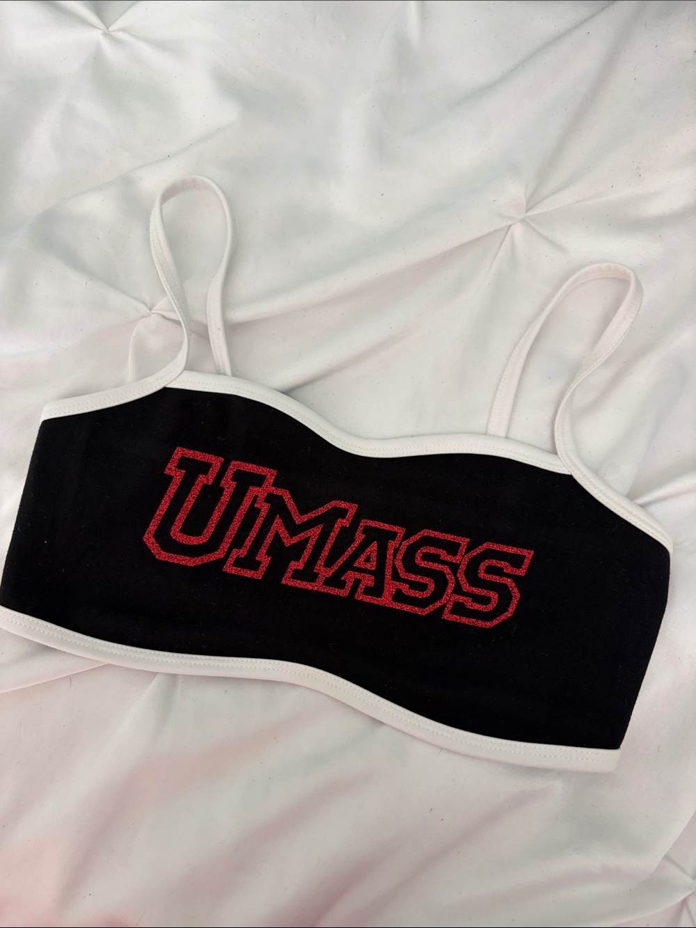 UMass Sparkly Logo Bralette